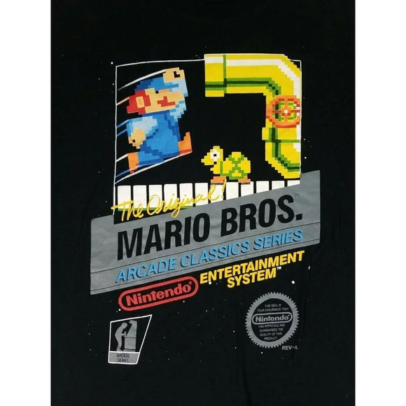 The Original Mario Bros Arcade Classics Series NES Graphic Shirt Nintendo Mens M - Picture 3 of 5